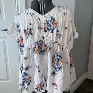 Floral button up blouse
